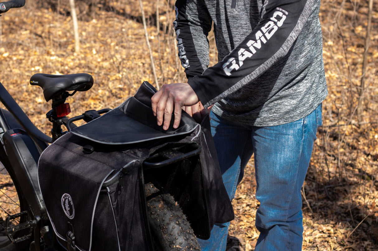 Rambo Double Saddle Accessory Bag-Black