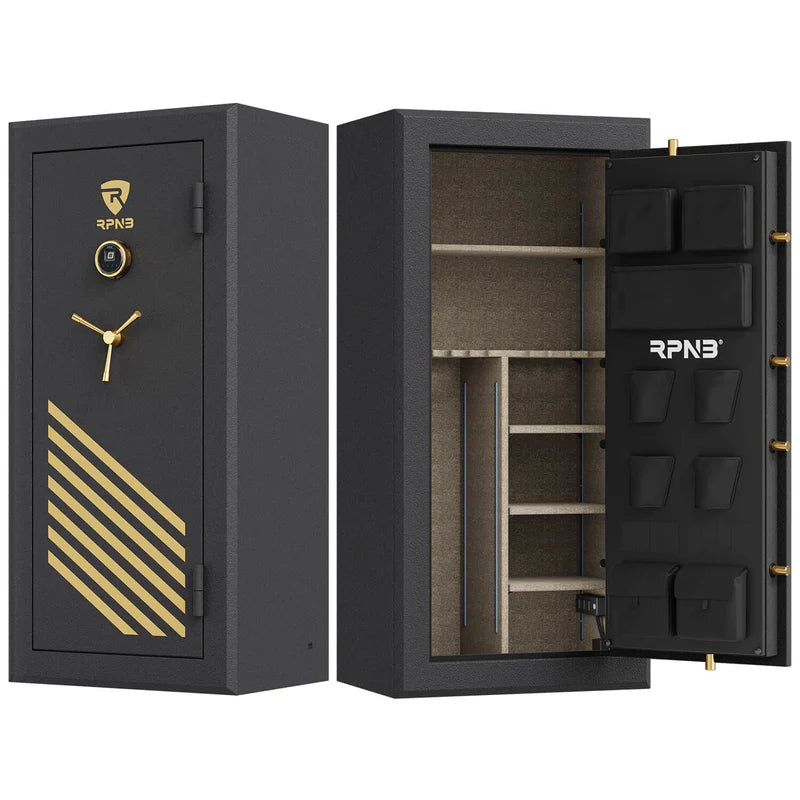 RPNB 30-Gun Large Fireproof Biometric Fingerprint Gun Safe for Pistols and Rifles RPFS30