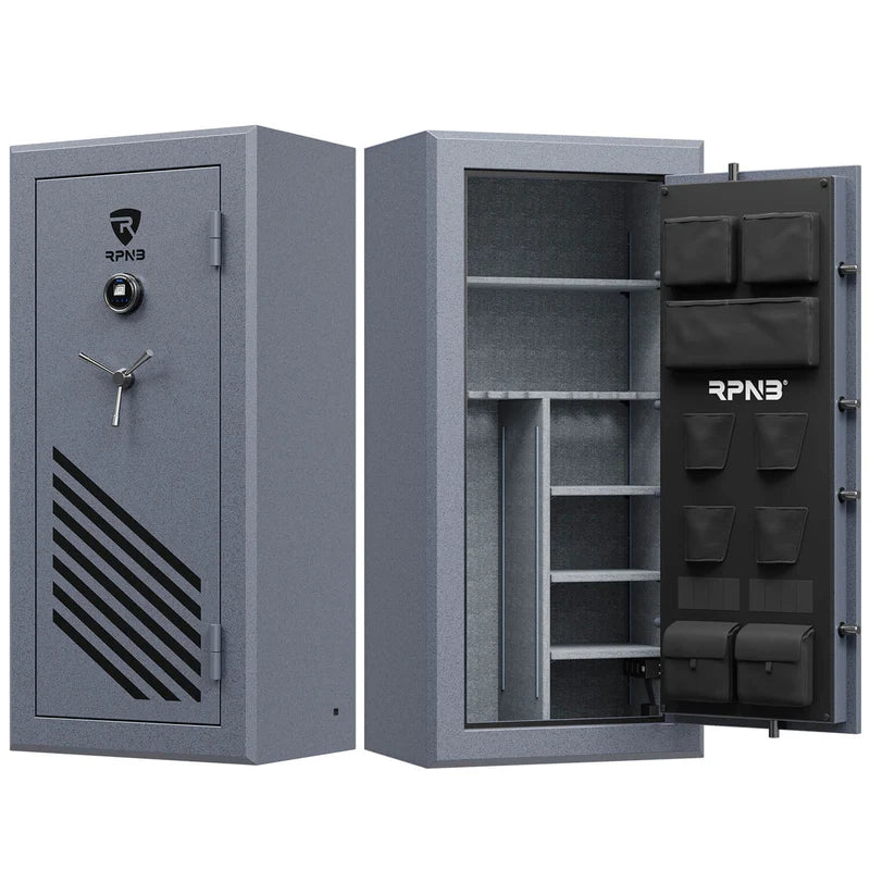 RPNB 30-Gun Large Fireproof Biometric Fingerprint Gun Safe for Pistols and Rifles RPFS30