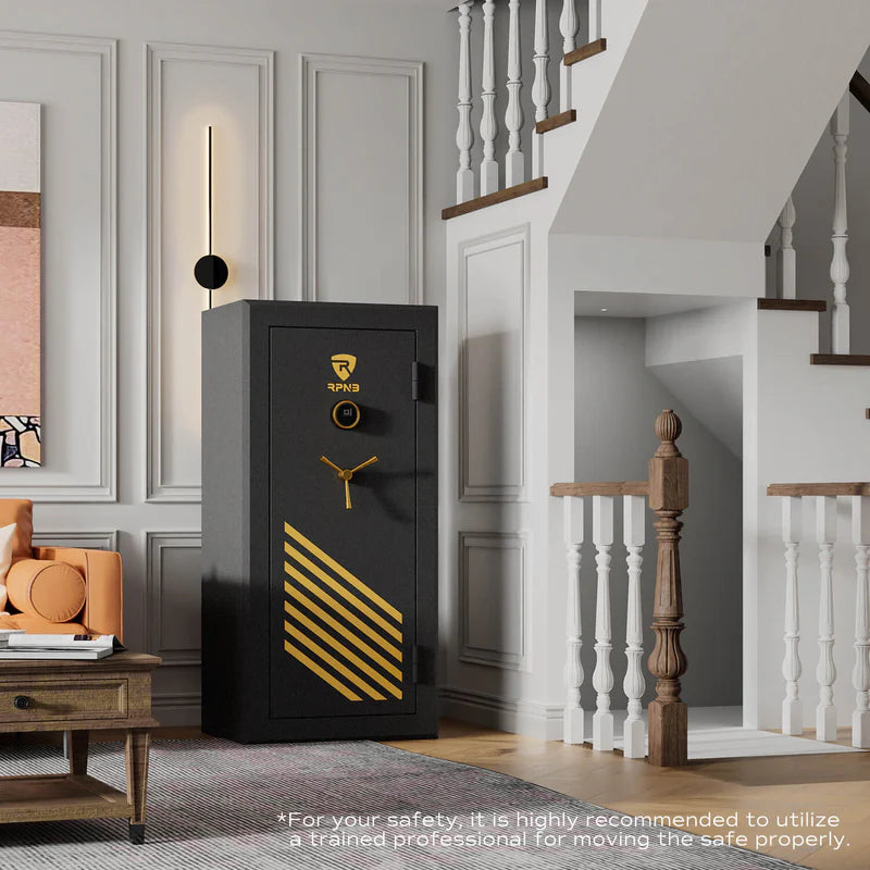 RPNB 30-Gun Large Fireproof Biometric Fingerprint Gun Safe for Pistols and Rifles RPFS30