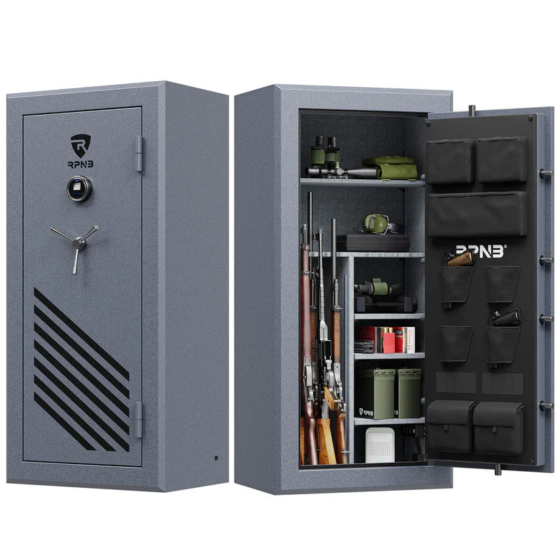 RPNB 30-Gun Large Fireproof Biometric Fingerprint Gun Safe for Pistols and Rifles RPFS30