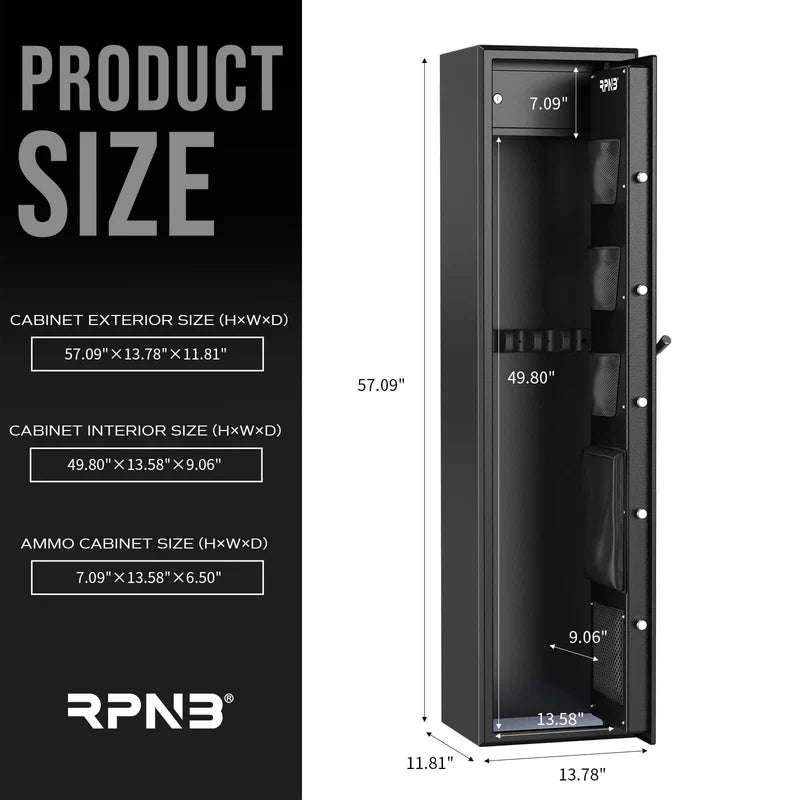 RPNB 5-Gun Biometric Rifle Safe RP5FR