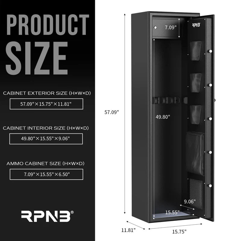 RPNB 7-Gun Biometric Rifle Safe RP7FR