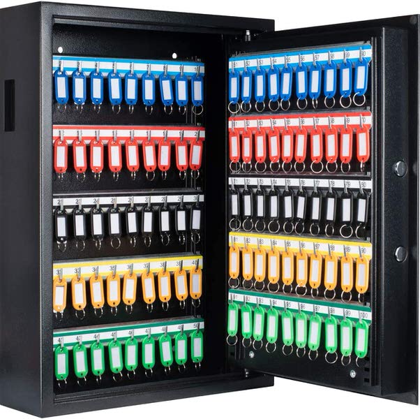 Barska AX13370 100 Keys Keypad Wall Key Safe Black
