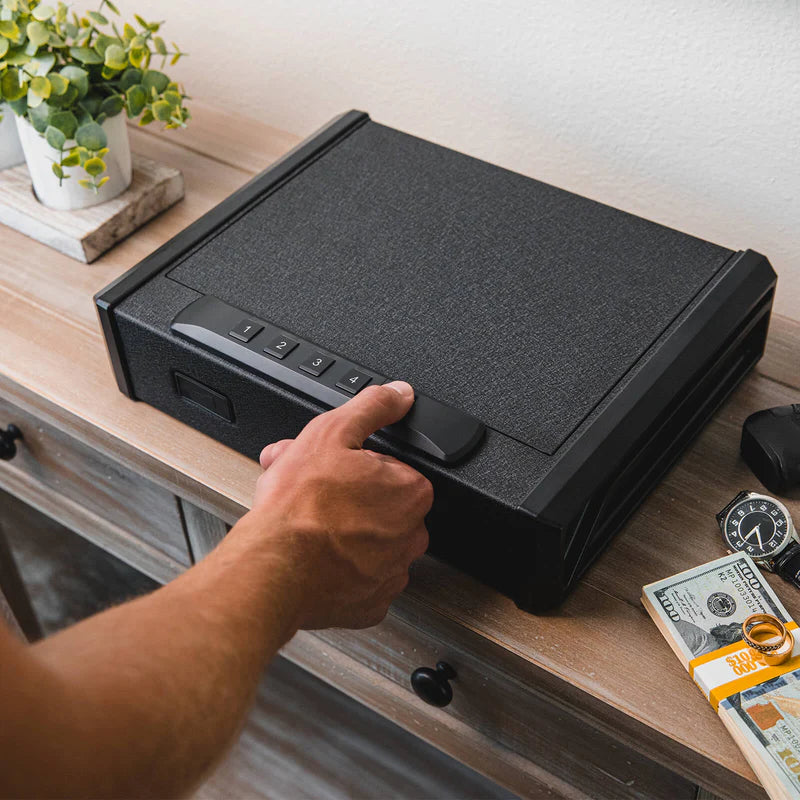 RPNB Pistol Safe with Biometric Fingerprint Lock for 2 Pistols RP19001F