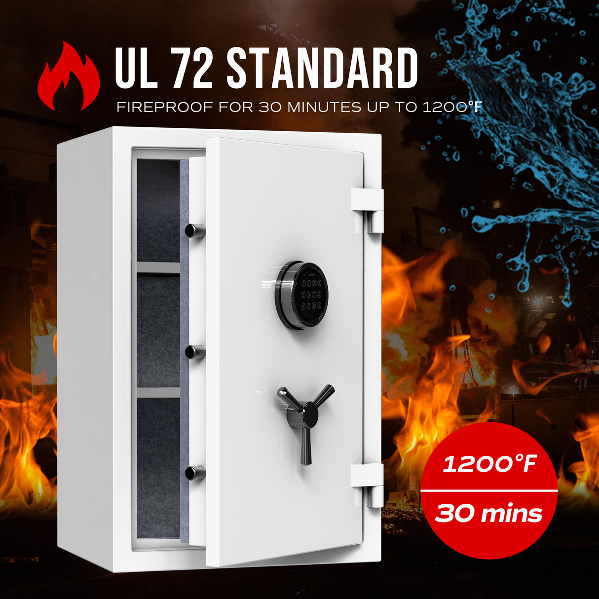 RPNB Digital Keypad Fireproof Safe, Deluxe Home Safe, 2.12 Cubic Feet RPEFS66