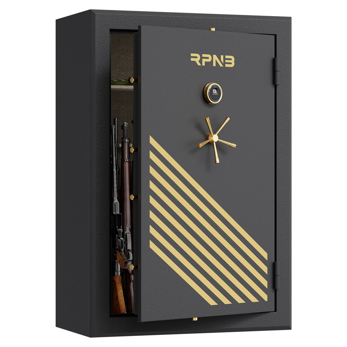 RPNB 45-Gun Large Fireproof Biometric Fingerprint Gun Safe for Pistols and Rifles RPFS45
