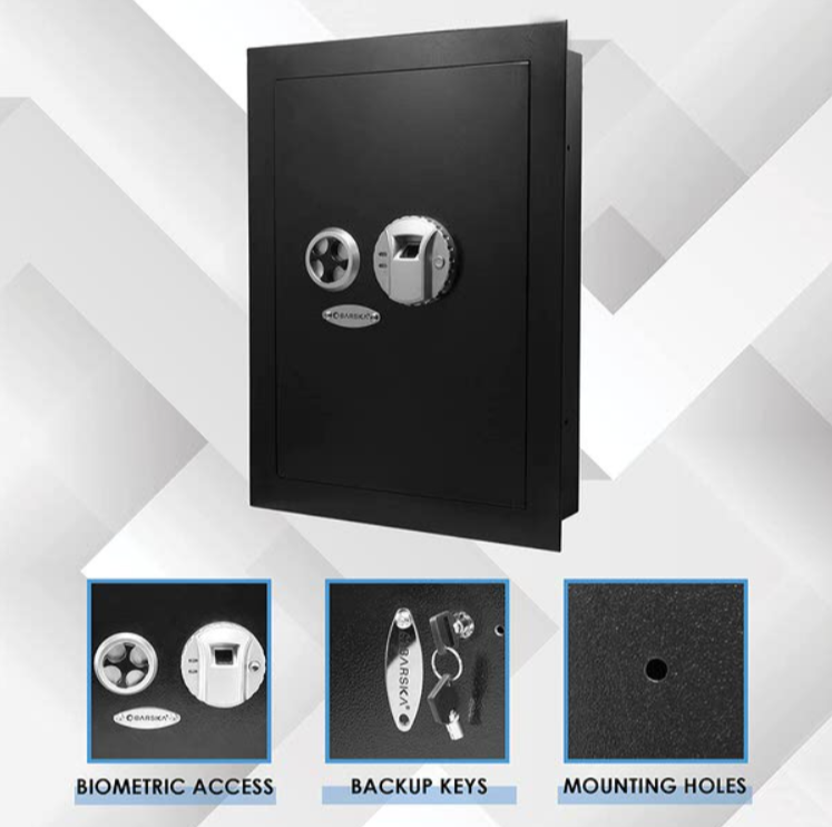 Barska AX12038 Biometric Wall Safe