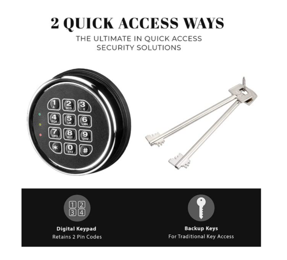 Barska AX13106 Black Jewelry Safe V2