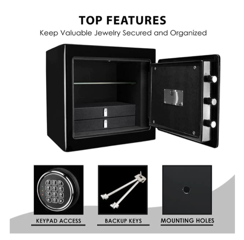 Barska AX13106 Black Jewelry Safe V2