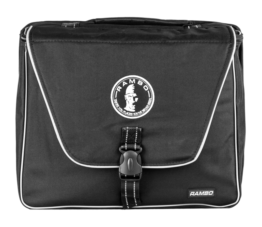Rambo Double Saddle Accessory Bag-Black