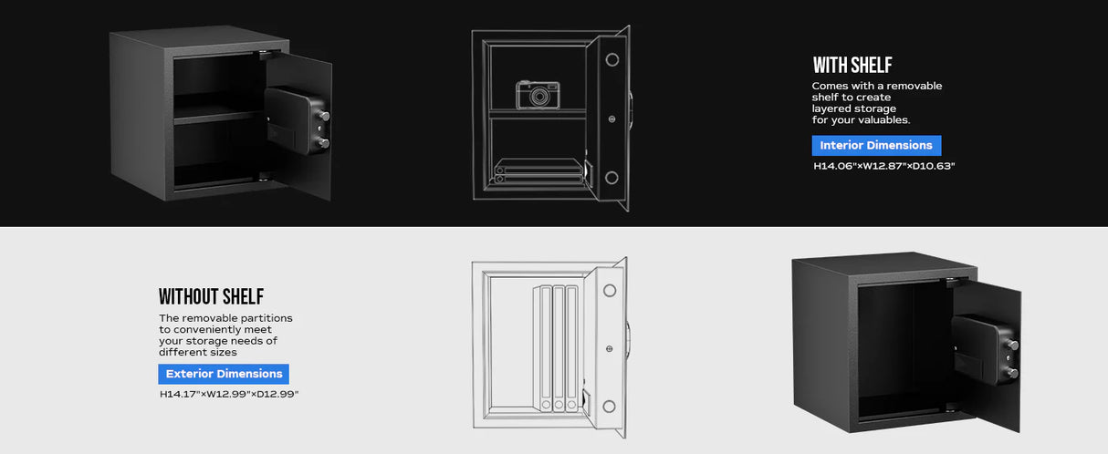 RPNB 1.2 Cubic Feet Electronic Security Home Safe RP36ESA