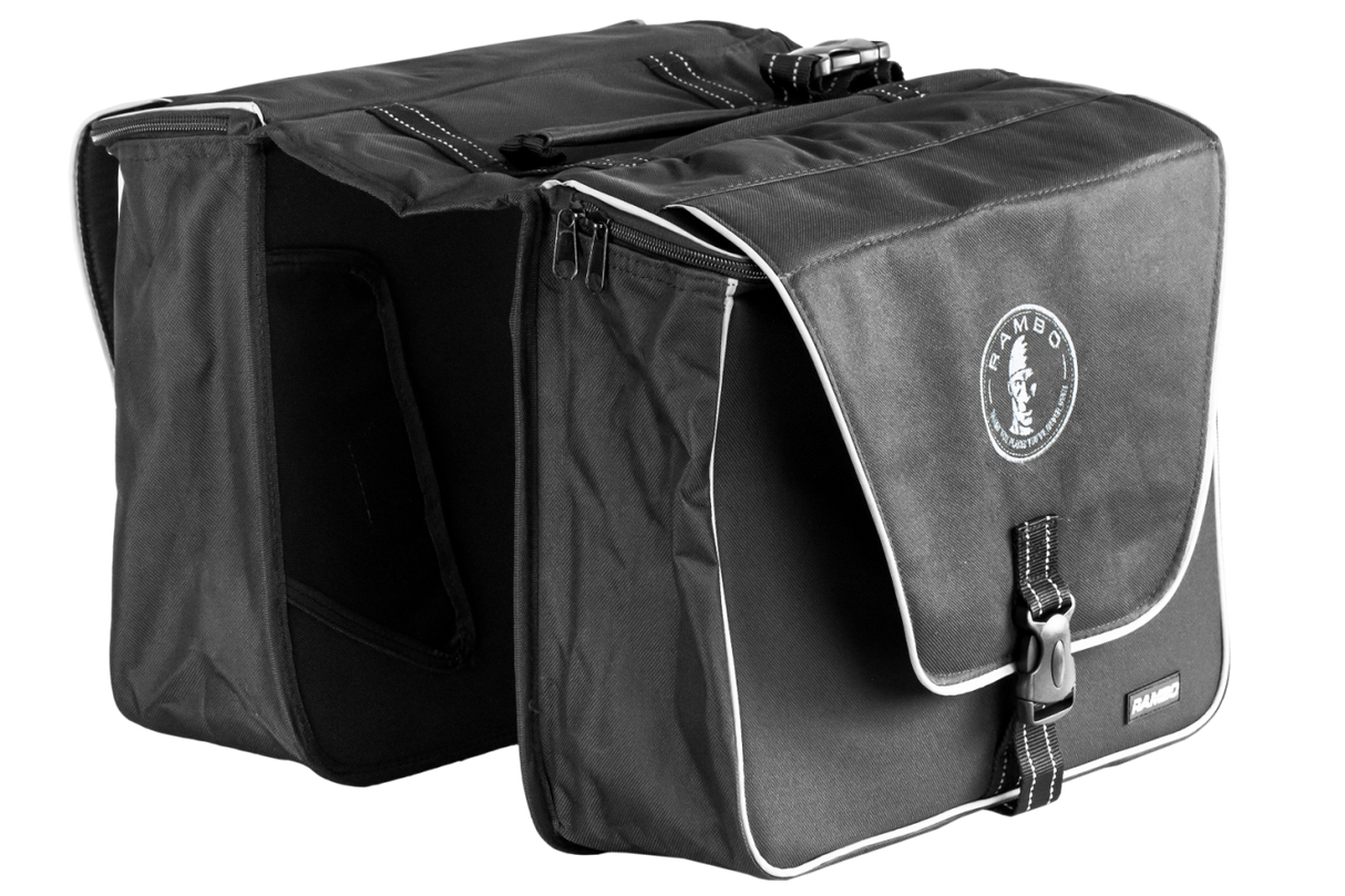 Rambo Double Saddle Accessory Bag-Black