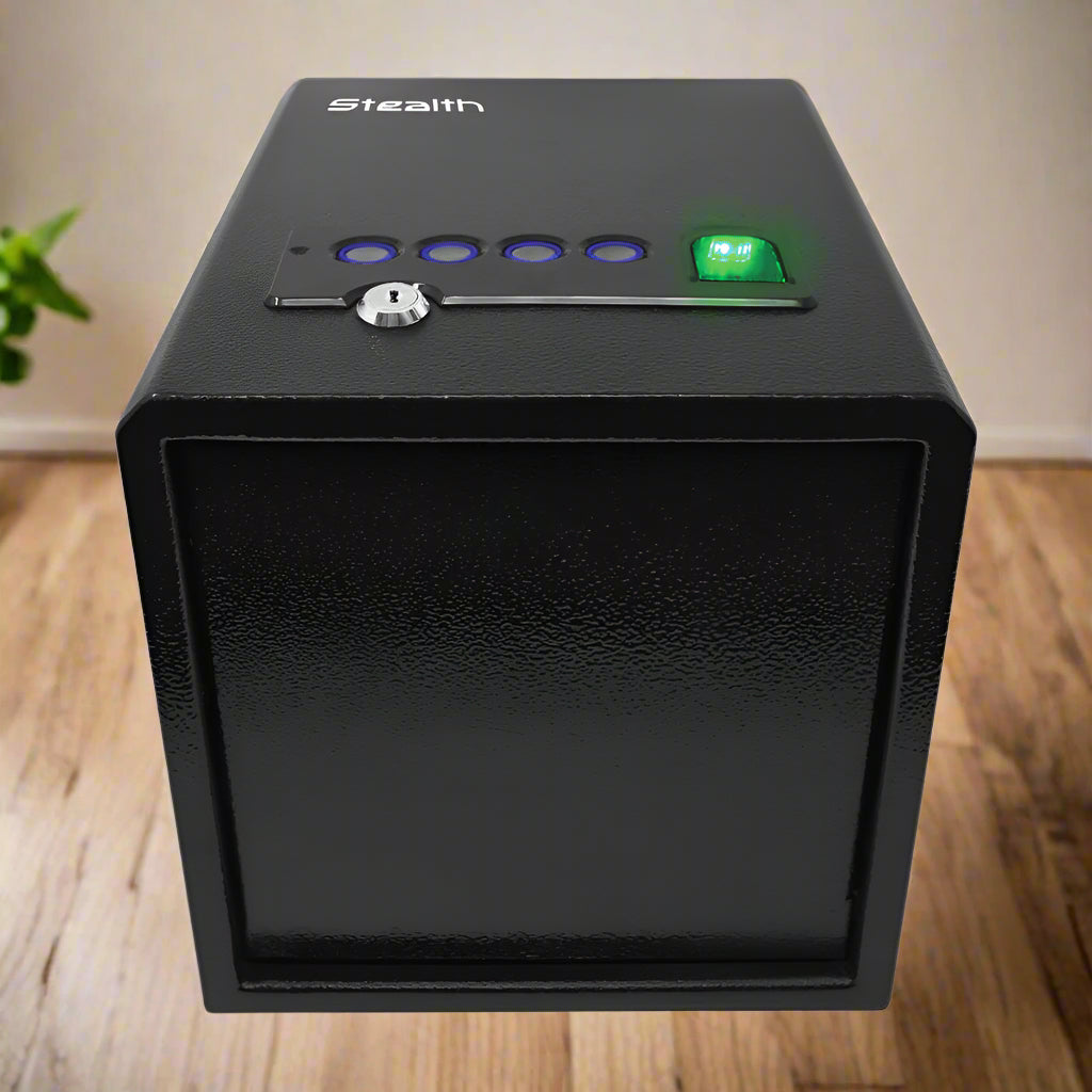 Stealth Biometric Handgun Hanger Safe Quick-Access Security Box