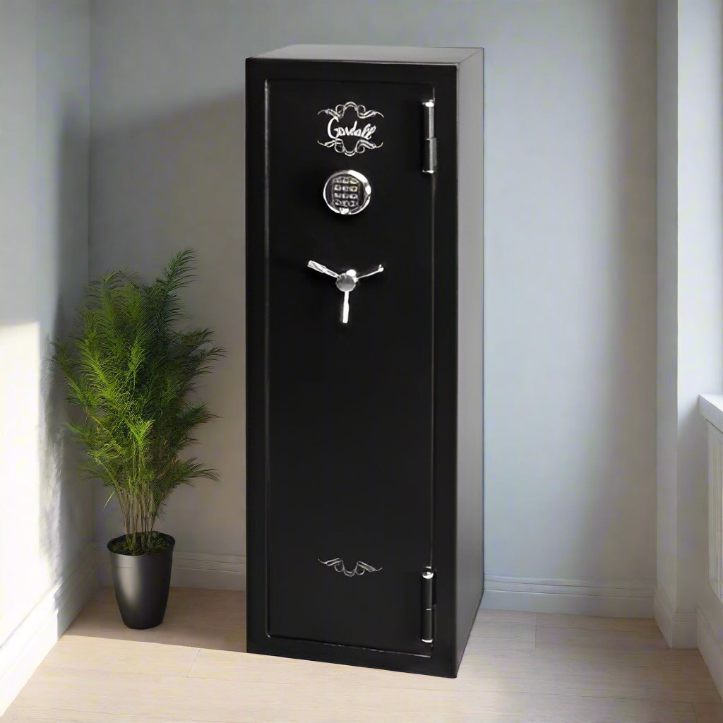 Gardall GF5517-BS-C Black Firelined Gun Safe w/ Silver Trim