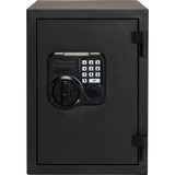 Hornady 95407 Fireproof Keypad Safe front view with a digital keypad, combination dial, and front latch, shown on a plain white background.