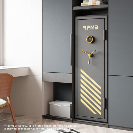 RPNB 14-Gun Large Fireproof Biometric Fingerprint Gun Safe for Pistols and Rifles RPFS14