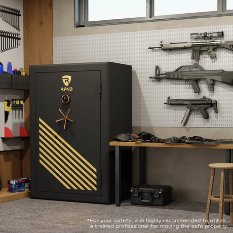 RPNB 45-Gun Large Fireproof Biometric Fingerprint Gun Safe for Pistols and Rifles RPFS45