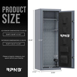 RPNB 14-Gun Large Fireproof Biometric Fingerprint Gun Safe for Pistols and Rifles RPFS14