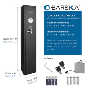 Barska AX11652 Tall Biometric Rifle Safe
