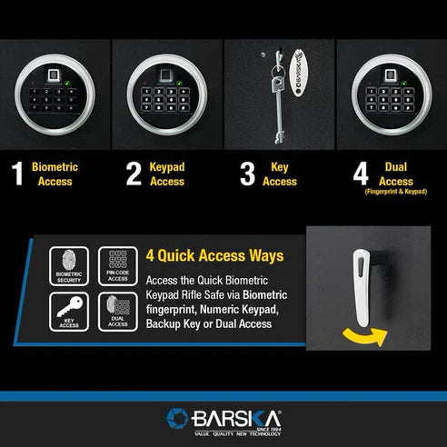 Barska AX13646 Biometric Keypad Rifle Safe