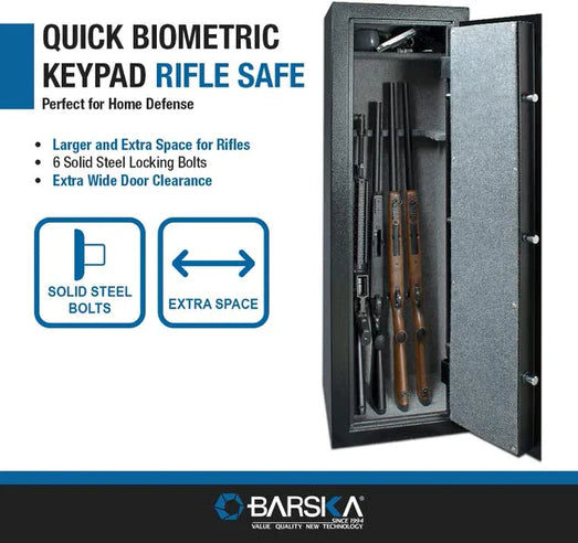 Barska AX13646 Biometric Keypad Rifle Safe