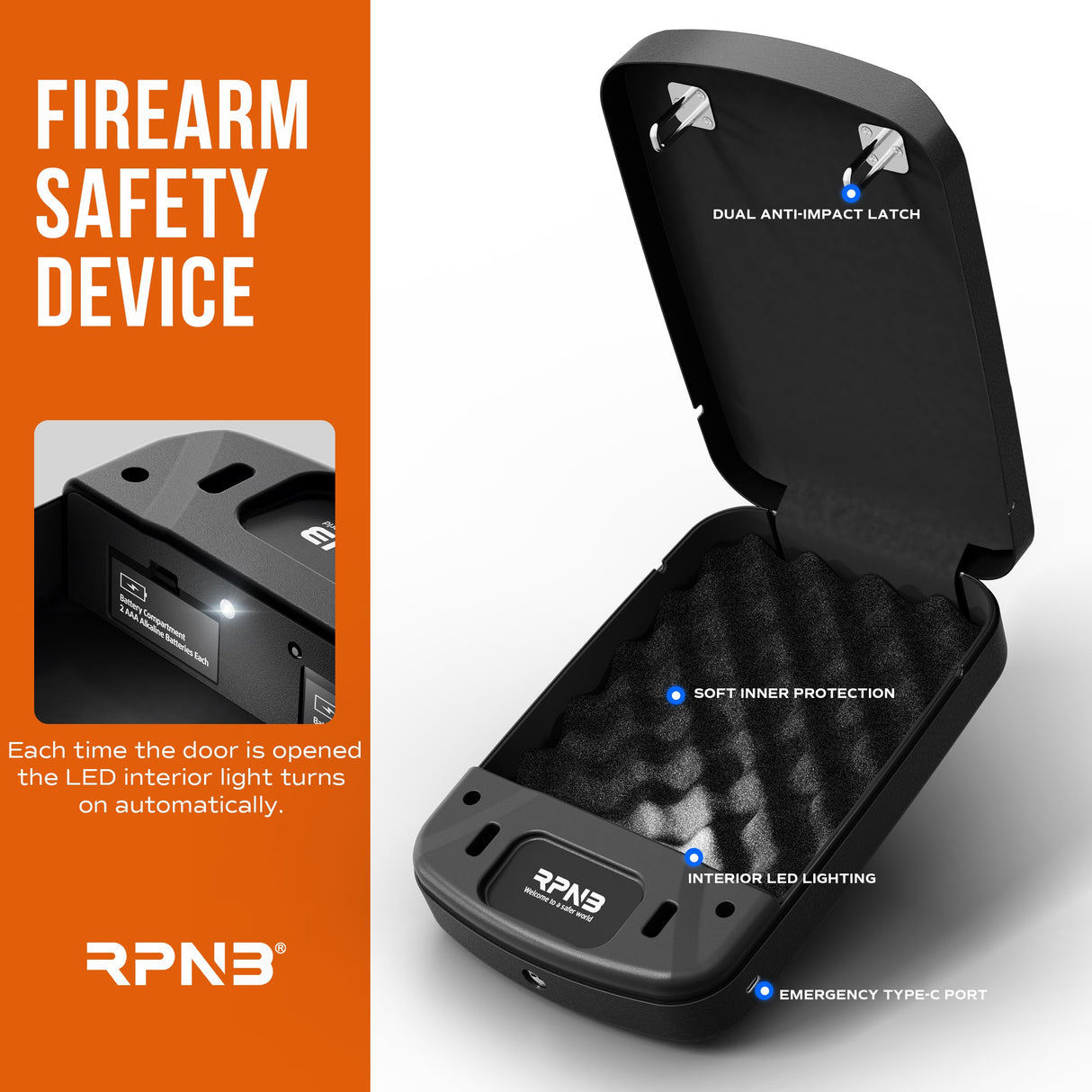 RPNB Biometric Handgun Safe RP2008