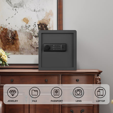 RPNB Biometric Home Safe with Fingerprint Digital Lock for Cash & Jewelry RP36FSA