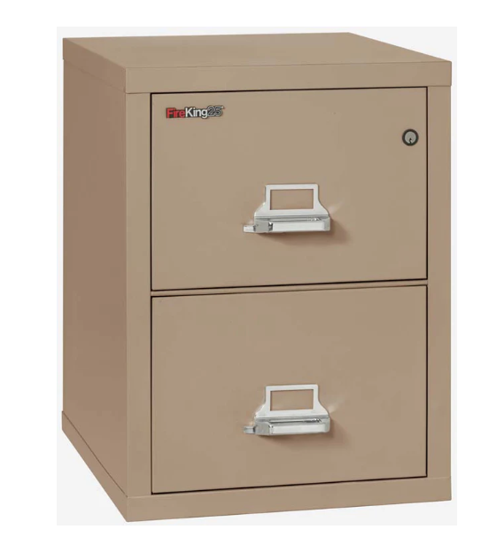 FireKing 2-1825-C Two Drawer Letter 25"D Vertical File Cabinet