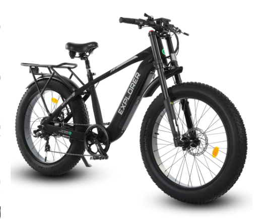 Ecotric Explorer 26" Fat Tire Electric Bike with Rear Rack EXP-MB