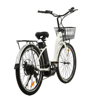 Ecotric Peacedove 26" Electric City Bike with Basket and Rear Rack NS-PEA26LED