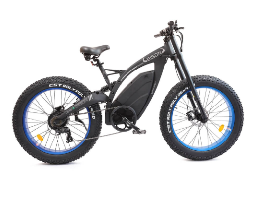 Ecotric Big Fat Tire Ebike 1000W 48v 17.5AH Bison-Matt Black NS-SON26LCD-BL