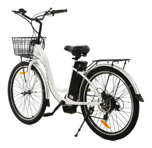Ecotric Peacedove 26" Electric City Bike with Basket and Rear Rack NS-PEA26LED