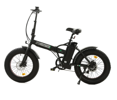 Ecotric Matt Black Portable and Folding Fat Ebike 48V with LCD Display NS-FAT20S900-MB