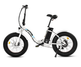 Ecotric Dolphin 20" White Portable and Folding Fat Bike UL Certified C-NDOL20LED-WB