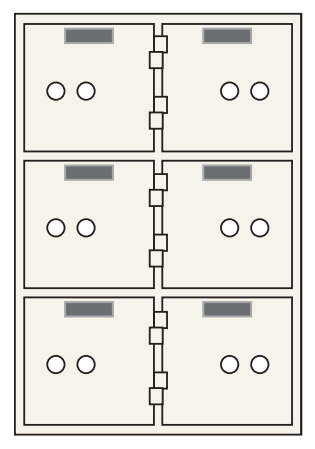 Socal SDXN-6 Bridgeman SDXN Series Safe Deposit Box