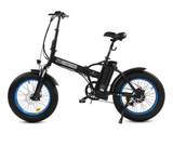 Ecotric Fat Tire Portable and Folding Electric Bike 48V with LCD display-Black and Blue NS-NFAT20S900-MBL