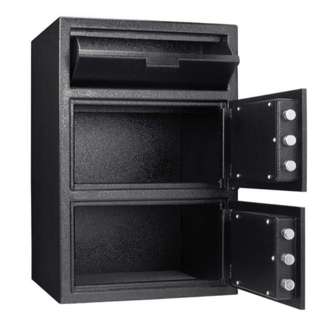 Barska AX13312 Two Lock Keypad Depository Safe