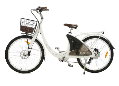 Ecotric White Lark 26" Electric City Bike For Women NS-LAK26LCD-W