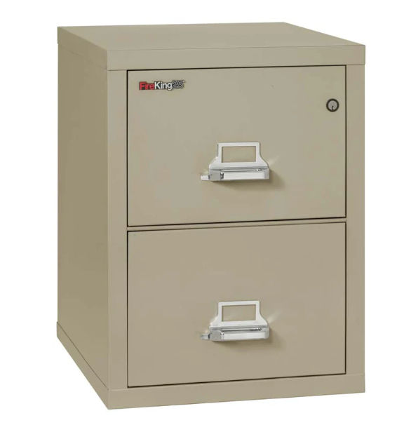 FireKing 2-1825-C Two Drawer Letter 25"D Vertical File Cabinet