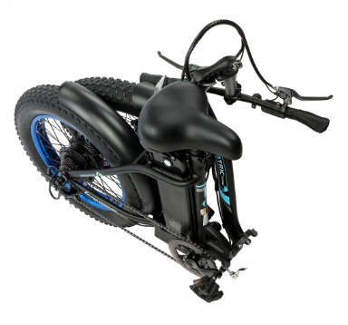 Ecotric Dolphin 20" Black Portable and Folding Fat Bike UL Certified C-NDOL20LED-MBL