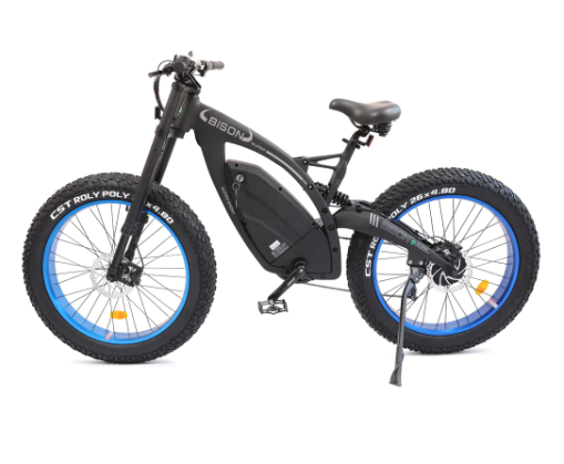 Ecotric Big Fat Tire Ebike 1000W 48v 17.5AH Bison-Matt Black NS-SON26LCD-BL