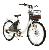 Ecotric White Lark 26" Electric City Bike For Women NS-LAK26LCD-W