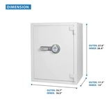 Barska AX13496 Biometric Fireproof Safe White