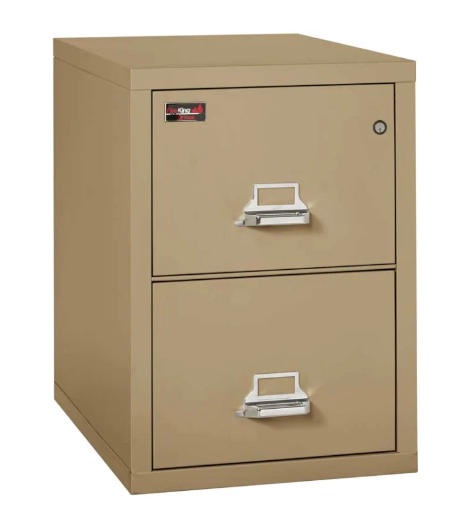 FireKing 2-1929-2 Two-Hour Two Drawer Letter Vertical File Cabinet