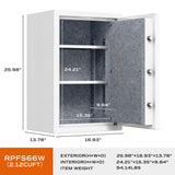 RPNB 2.12 Cubic Feet Deluxe Biometric Fireproof Safe RPFS66