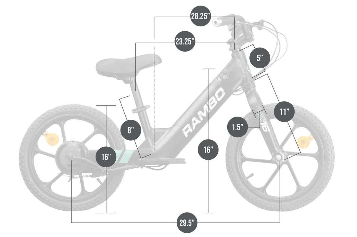 Rambo Lil Whip 16" Kid's Electric Bike