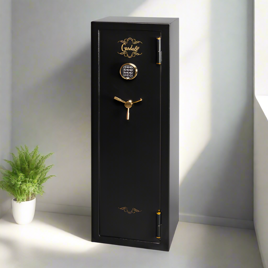 Gardall GF5517-B-C Black Firelined Gun Safe w/ Gold Trim – Mammoth Gardall GF5517-B-C Black Firelined Gun Safe w/ Gold Trim – Mammoth