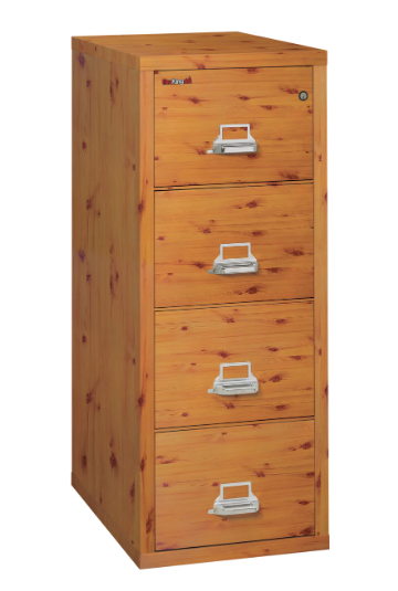 FireKing 4-1825-C Four Drawer Letter 25"D Vertical File Cabinet Designer Series