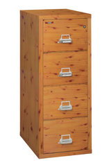 FireKing 4-1825-C Four Drawer Letter 25"D Vertical File Cabinet Designer Series